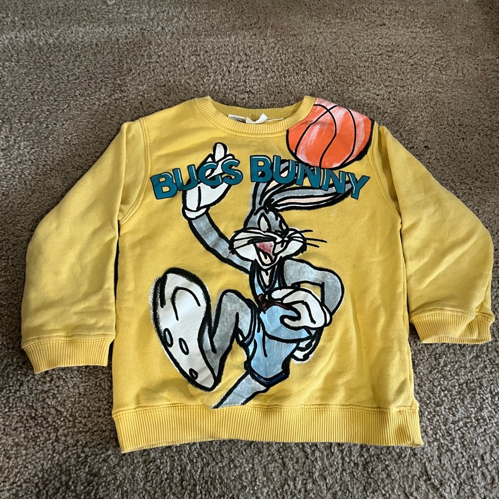 Bugs Bunny Yellow Kids Sweatshirt
